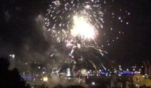 Feu d'artifice de l'Armada avec concert de sirènes de bateau