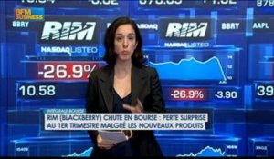 Crash de BlackBerry, une chute de 27% après la publication : Intégrale Bourse - 28 juin