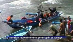 Indonésie : les recherches de boat-people continuent après un naufrage