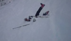 Amazing skiing backflip Fail.