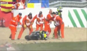 Triple crash en Moto GP!