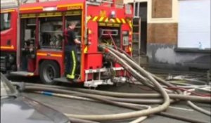 Violent incendie à Lille Fives