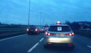 Bouchons sur l'A22 suite à la manifestation des taxis