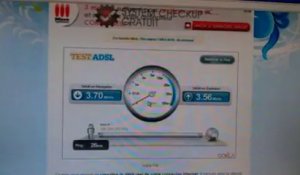 Test de vitesse ADSL en centre-ville d'Arras