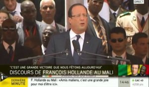 Hollande au Mali : "Cette élection ouvre la voie de la reconstruction"