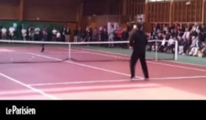 Michaël Llodra inaugure un court de tennis à son nom