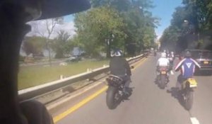 New York: un gang de motards frappe un chauffard  - 03/10