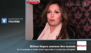 Zapping TV : très émue, Hélène Ségara annonce être malade