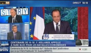 BFM Story: le discours de François Hollande pour le centenaire de 14-18 - 07/11