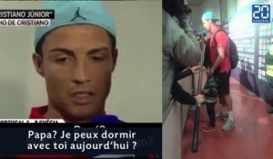Le fils de Cristiano Ronaldo interrompt une interview de son papa.