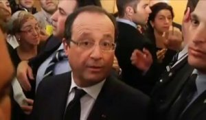 Foot : Hollande encourage l'équipe de France avant le match décisif contre l'Ukraine