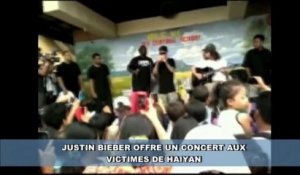 Justin Bieber chante pour les victimes du typhon