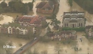 Royaume-Uni : les dégâts de Dirk vus du ciel