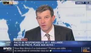 L'Édito éco de Nicolas Doze: Pacte de responsabilité de François Hollande: "Halte au pacte, place aux actes !"  - 02/01