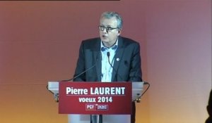 Voeux de Pierre Laurent : "Il faudrait être fou pour signer au bas du pacte Gattaz"