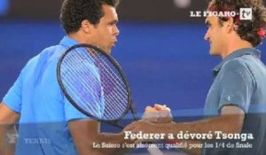 Open d'Australie: "Un Federer rajeuni face à un Tsonga emprunté"