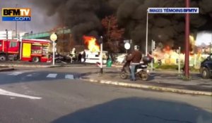 Incendie dans un camp de Roms à Lille