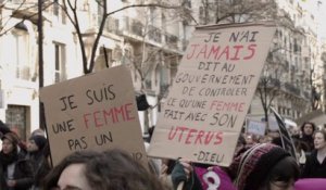 Manifestation en soutien aux femmes espagnoles