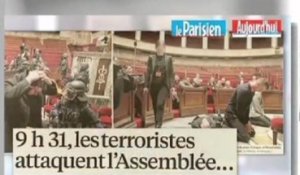 Zap télé: Prise d'otage (fictive) à l'Assemblée, Mélenchon a mal choisi son camp