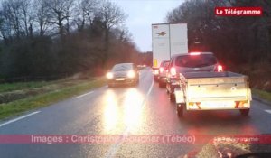 Tempête. Pont d'Iroise coupé : 10 km de bouchon entre Plougastel et Landerneau