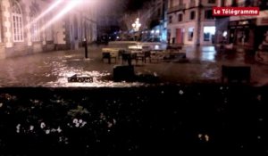 Morlaix. Les rues du centre-ville inondées ce jeudi avant minuit