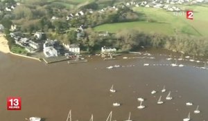 Les inondations en Bretagne vues du ciel