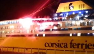 Les supporters de Bastia mettent le feu sur un ferry !