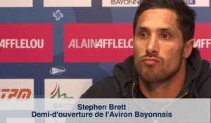 Bayonne-Toulon: Stephen Brett se confie