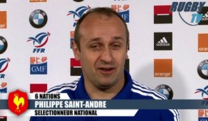 XV DE FRANCE - 6 Nations avant match Ecosse-France Philippe St André