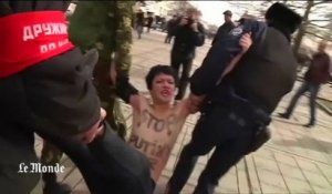 Deux Femen interpelées lors d'un rassemblement prorusse