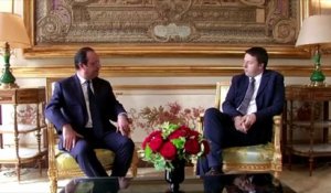 Première rencontre Hollande-Renzi à Paris