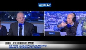 Moscovici : "Pas de leçon à recevoir" de la droite