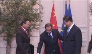 Deux erreurs de protocole entre François Hollande et Xi Jinping - 26/03