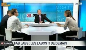 Les Fab Labs sont-ils les laboratoires IT de demain ?: Véronique Routin, Mickaël Desmoulins et Fabrice Poussière, dans 01Business - 29/03 3/4