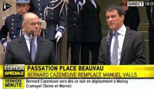 Valls quitte la place Beauvau, "un pincement au coeur"