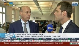 Réactions aux annonces de la DCE par Mario Draghi, François Mallet, dans Intégrale Bourse - 03/04
