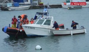 Quiberon (56). Un bateau coule dans le port