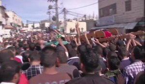 Funérailles de trois Palestiniens tuéq par Tsahal en Cisjordanie