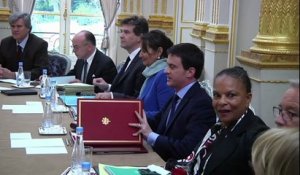 Premier conseil des ministres pour le gouverment Valls