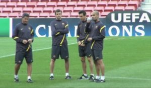 Barça - L'hommage des joueurs à Vilanova