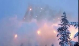 Tir de missiles sol-air dans la neige en Finlande