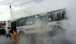 Brûlés par de l'eau très chaude dans un bus en Russie