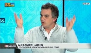 Lancement de l'initiative Bleu Blanc Zèbre: Alexandre Jardin, dans 01Business - 07/06 1/4