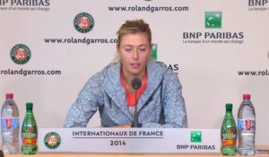 Roland-Garros - Sharapova : "Je n'abandonne jamais"