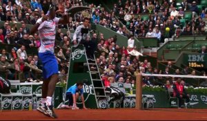 2014 French Open. Men in action in super-slow motion