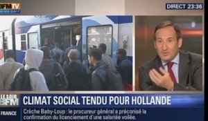 Le Soir BFM: François Hollande face aux conflits sociaux - 16/06