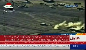 Irak : des images de frappes aériennes de l'armée contre l'offensive jihadiste