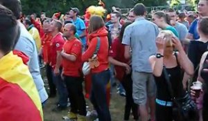 Ambiance lors du match Belgique-Russie à Leuze-en-Hainaut