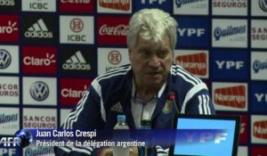 Mondial-2014: entraînement de l'Argentine, conférence annulée