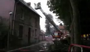Lens: incendie dans une maison inhabitée rue Auguste-Lefebvre